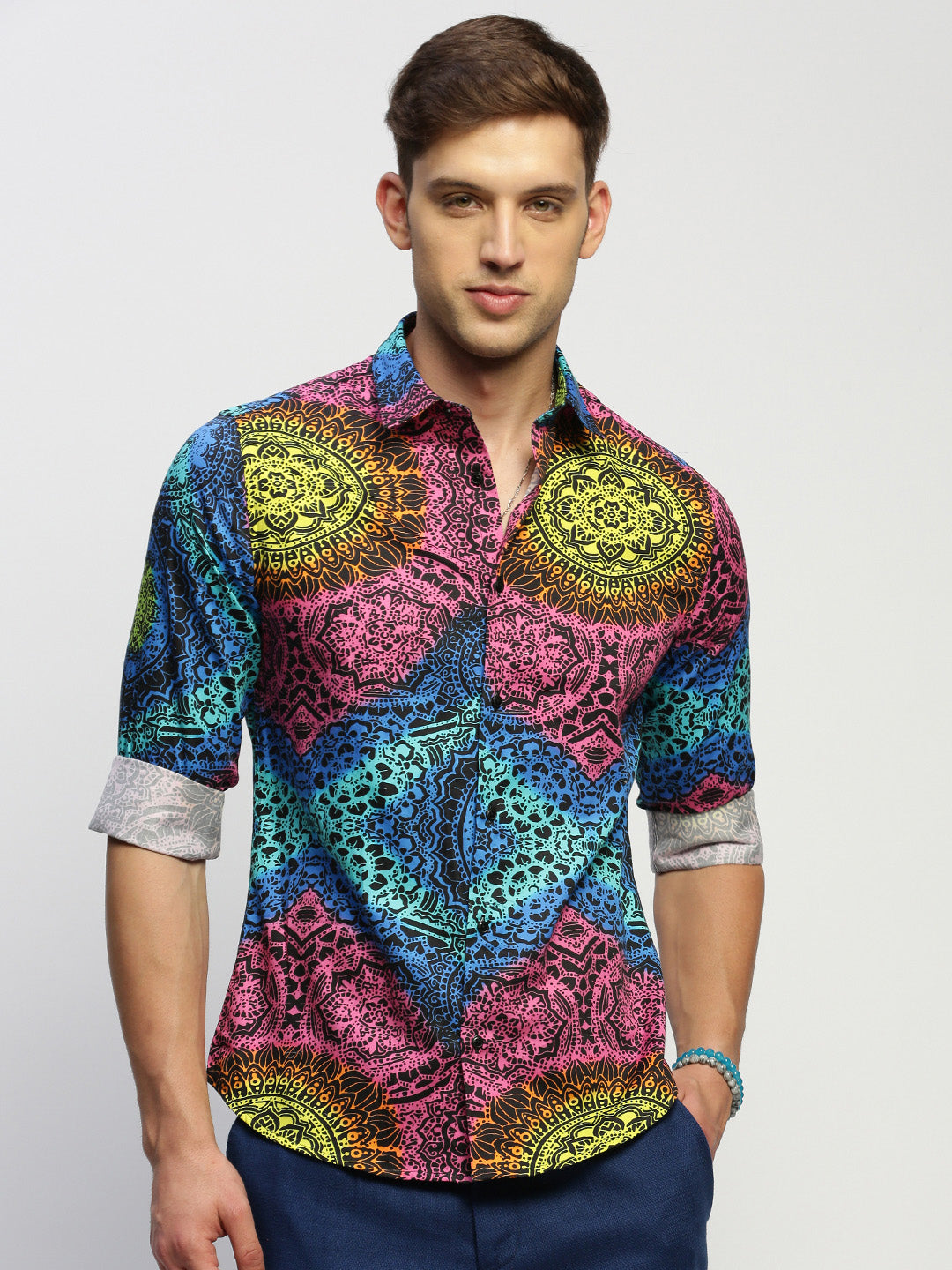 Men Black Printed Shirt