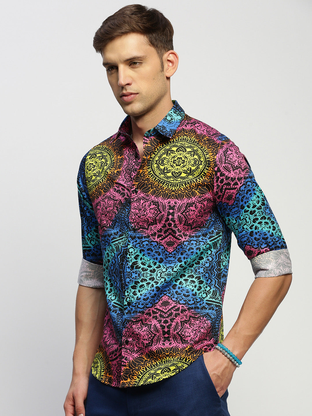 Men Black Printed Shirt