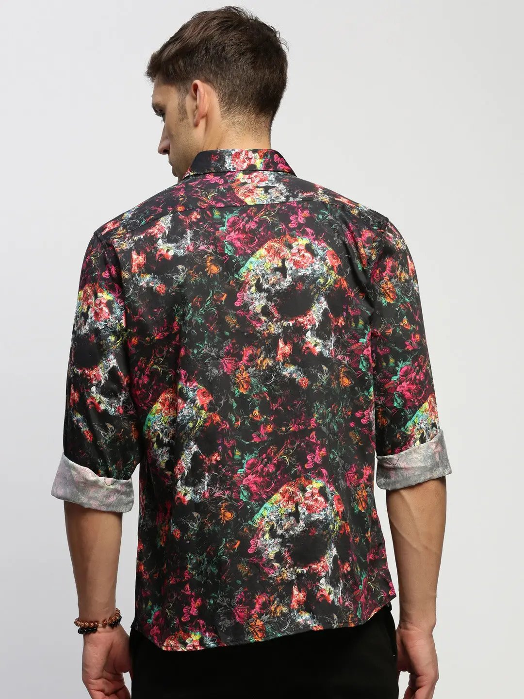 Men's Black Printed Shirt