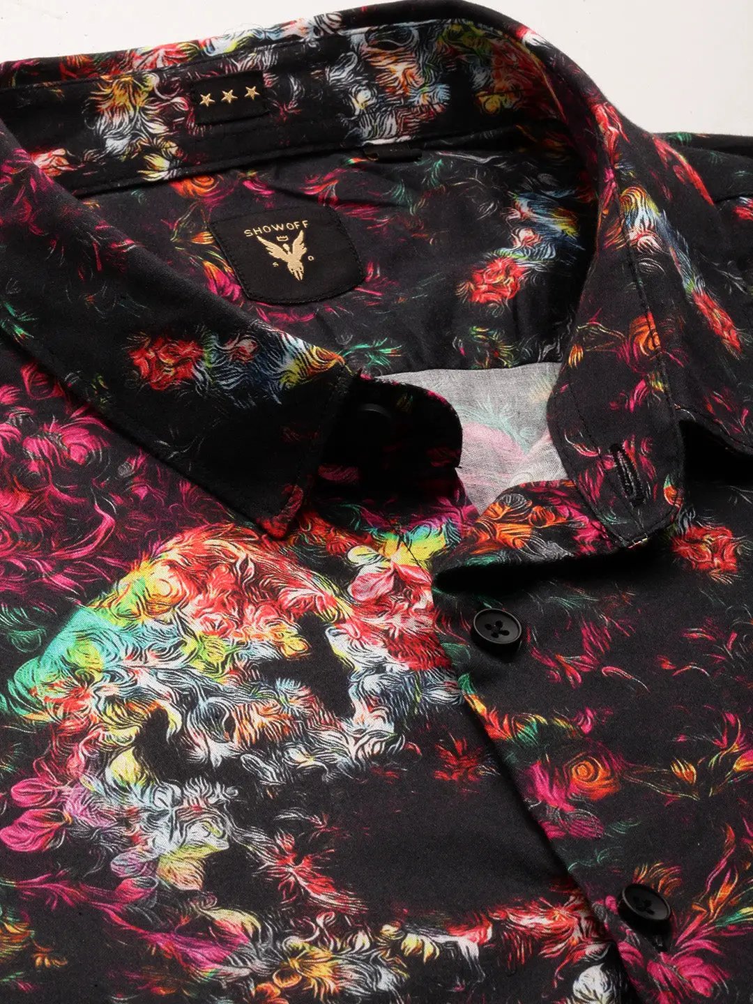 Men's Black Printed Shirt