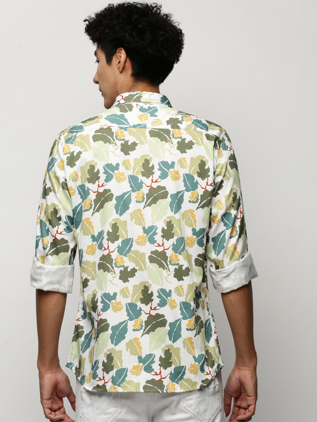 Men Green Floral Shirt