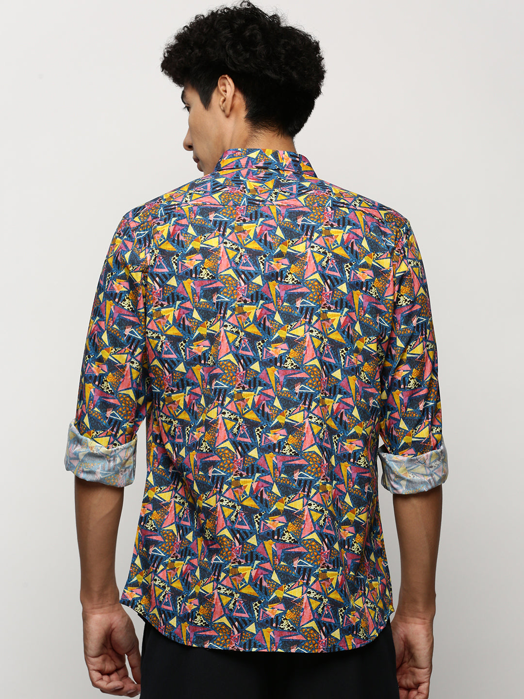 Men Navy Geometrical Shirt