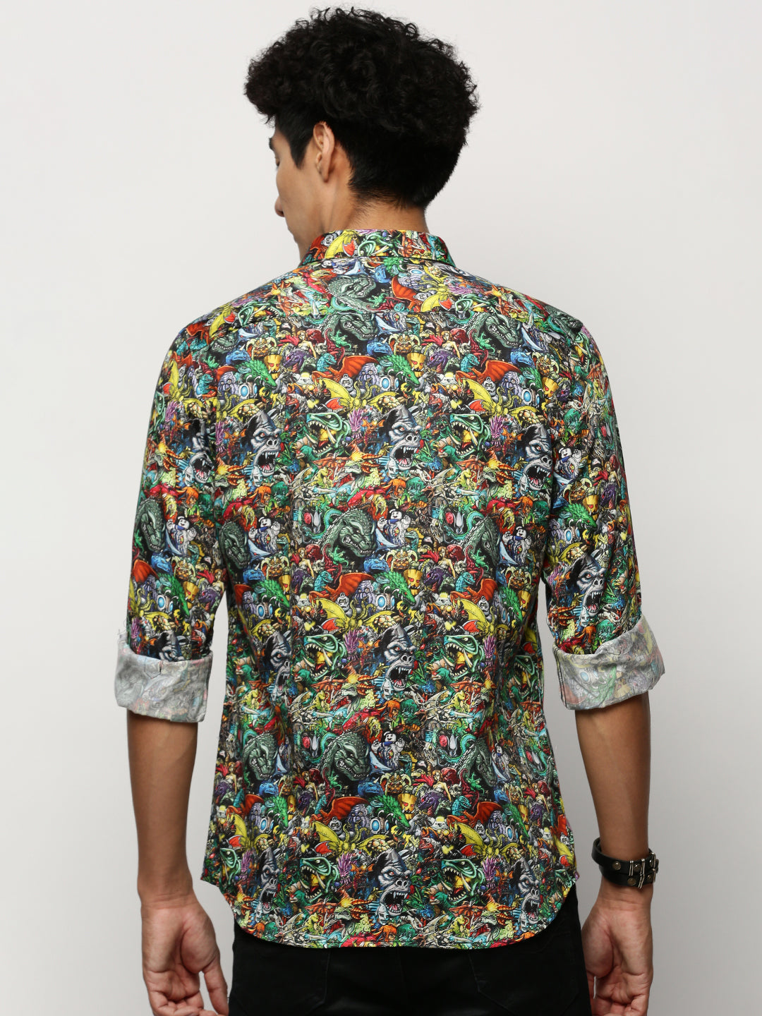 Men Black Printed Shirt