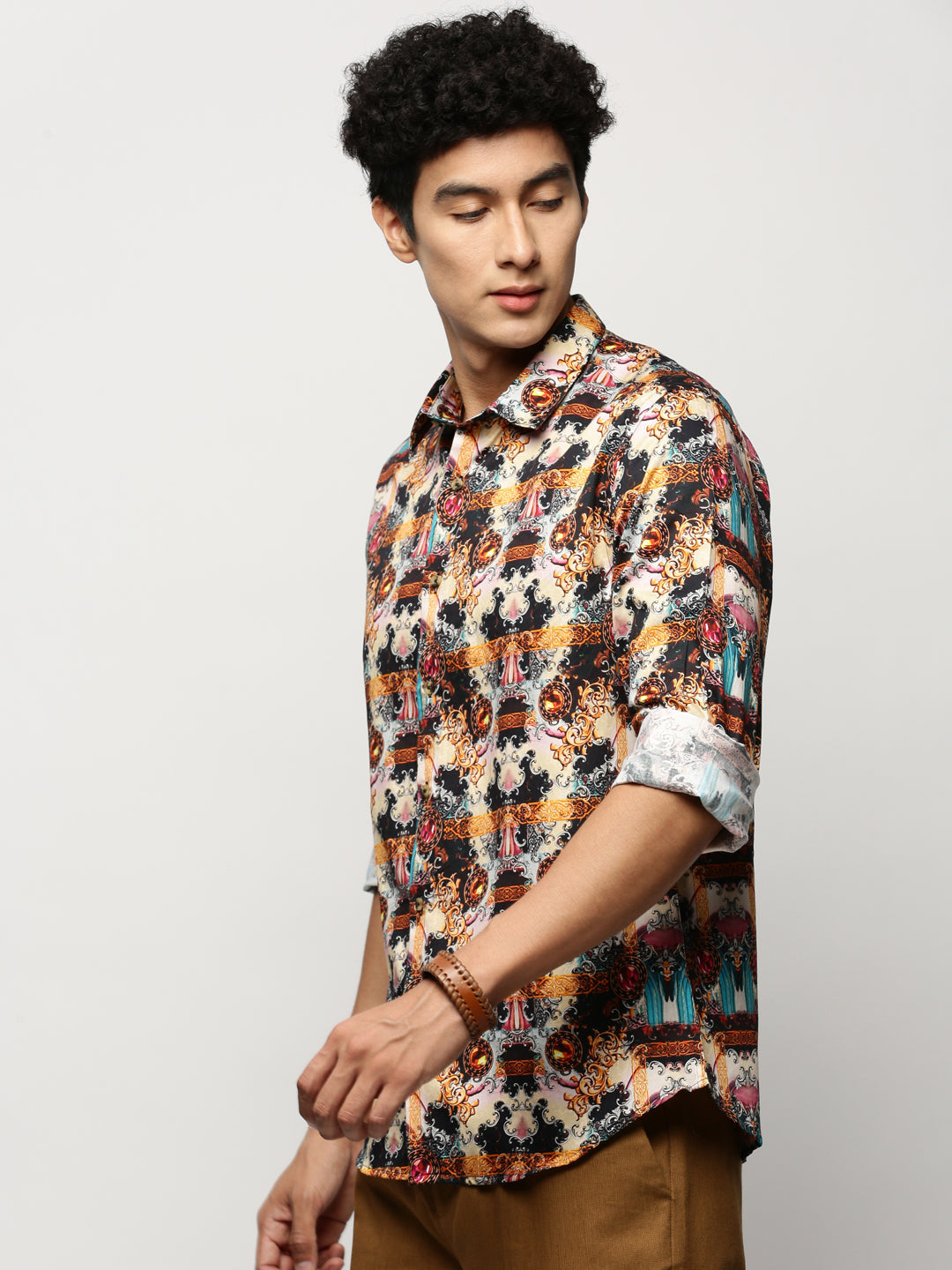 Men Black Printed Shirt