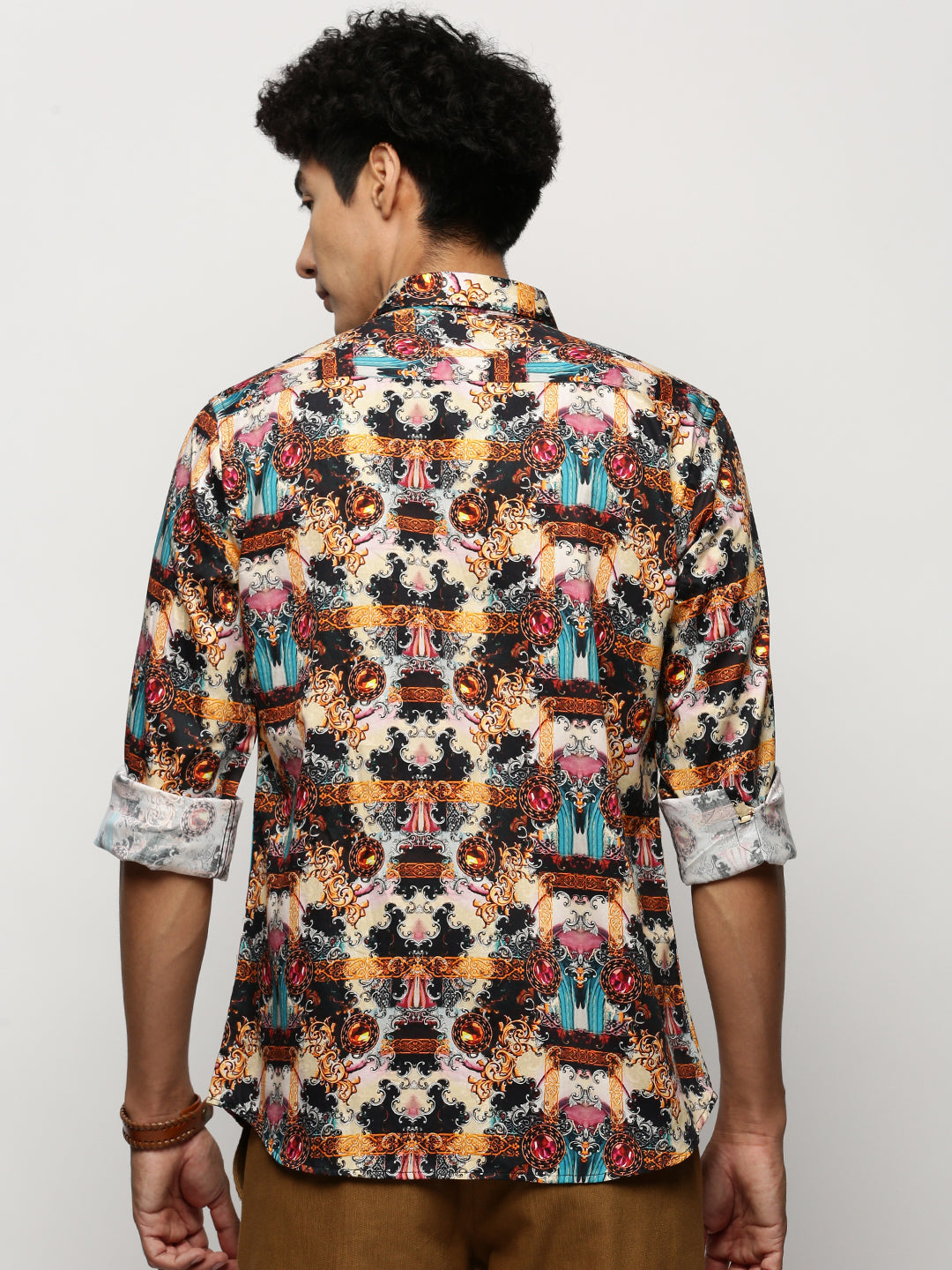 Men Black Printed Shirt