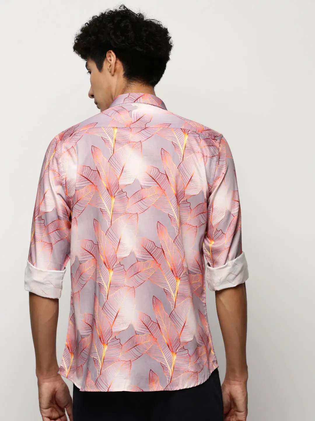 Men's Grey Floral Shirt