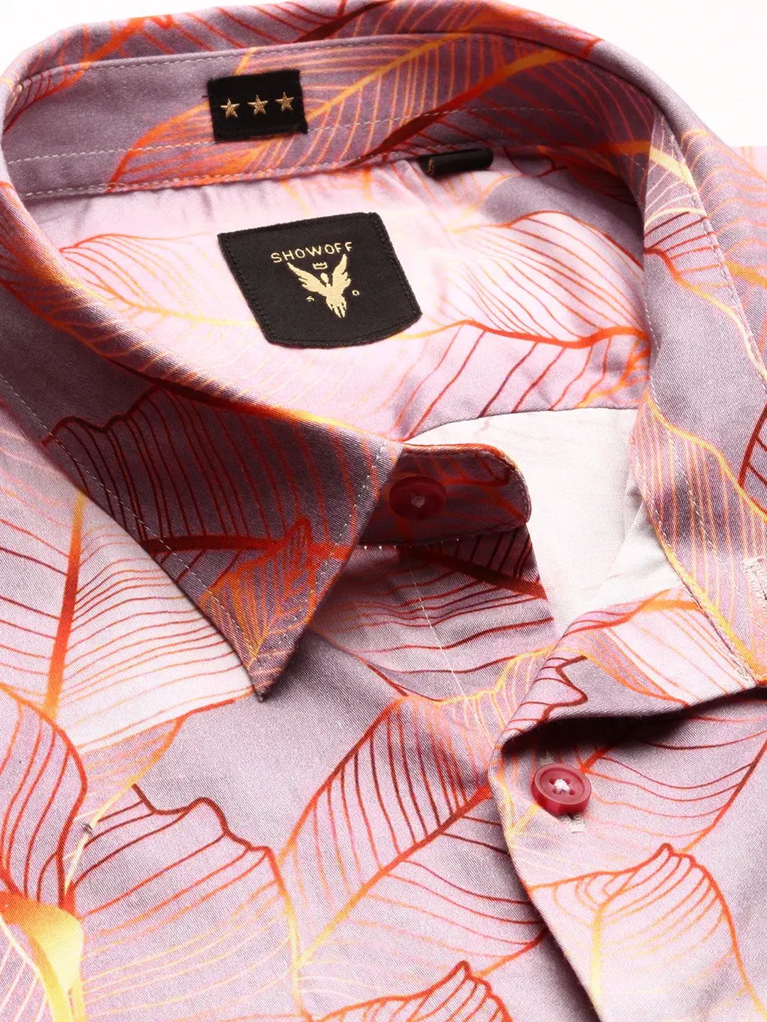 Men's Grey Floral Shirt