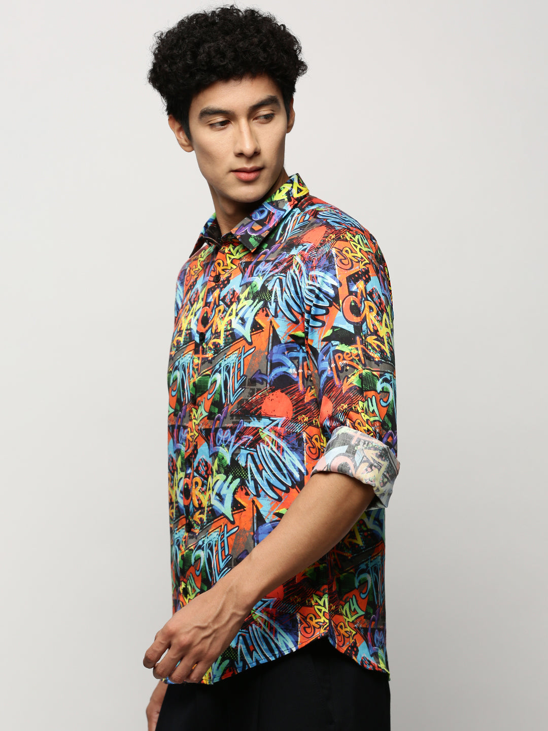 Men Multi Typographic Shirt