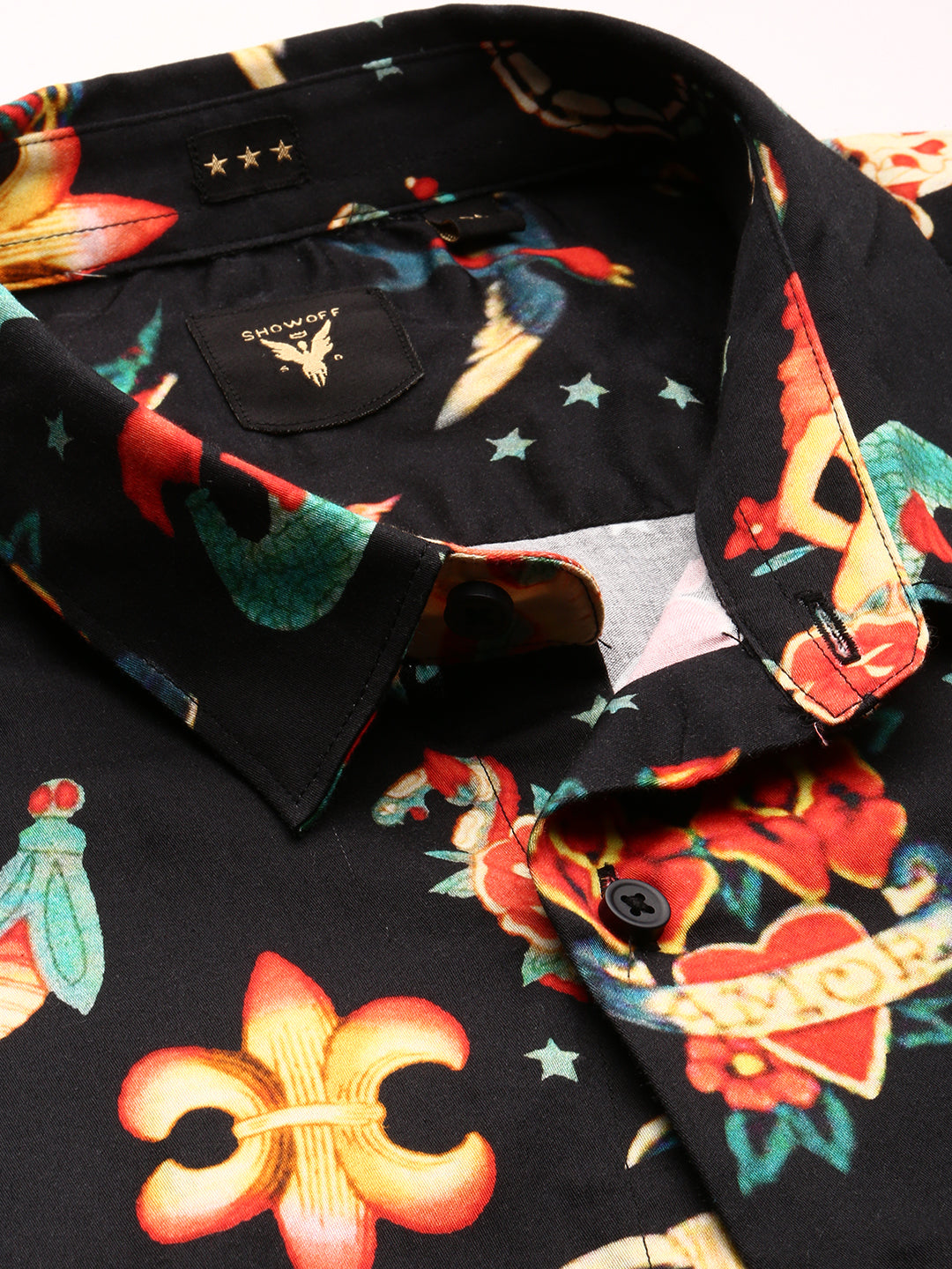 Men Black Printed Shirt