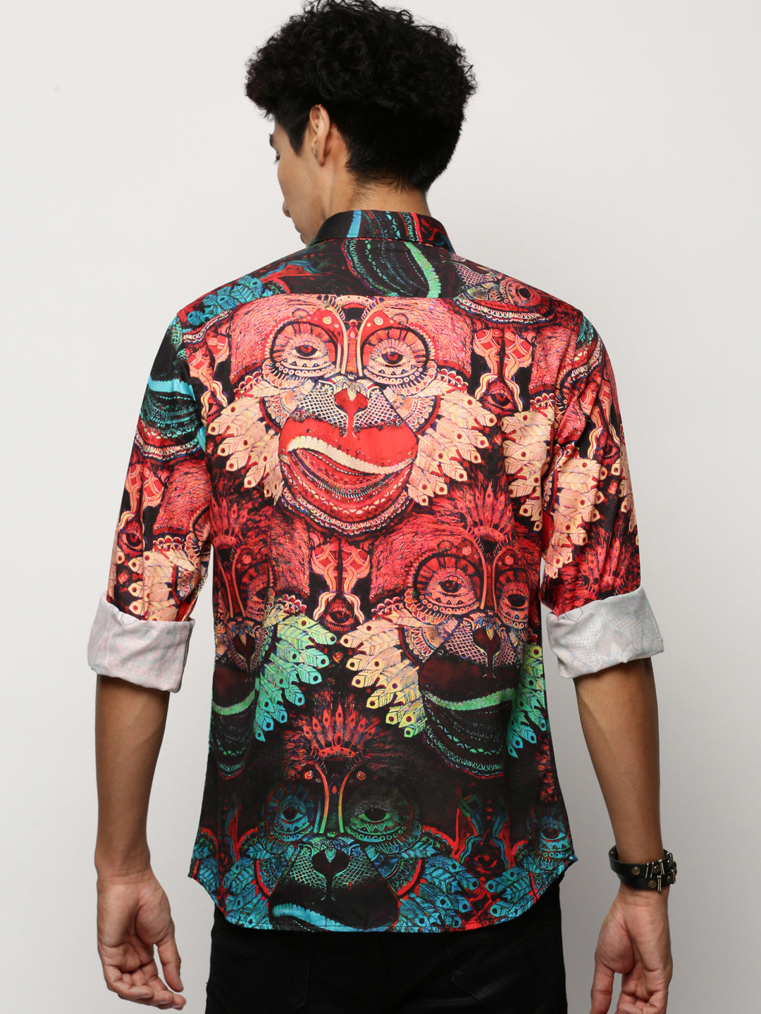 Men Red Printed Shirt