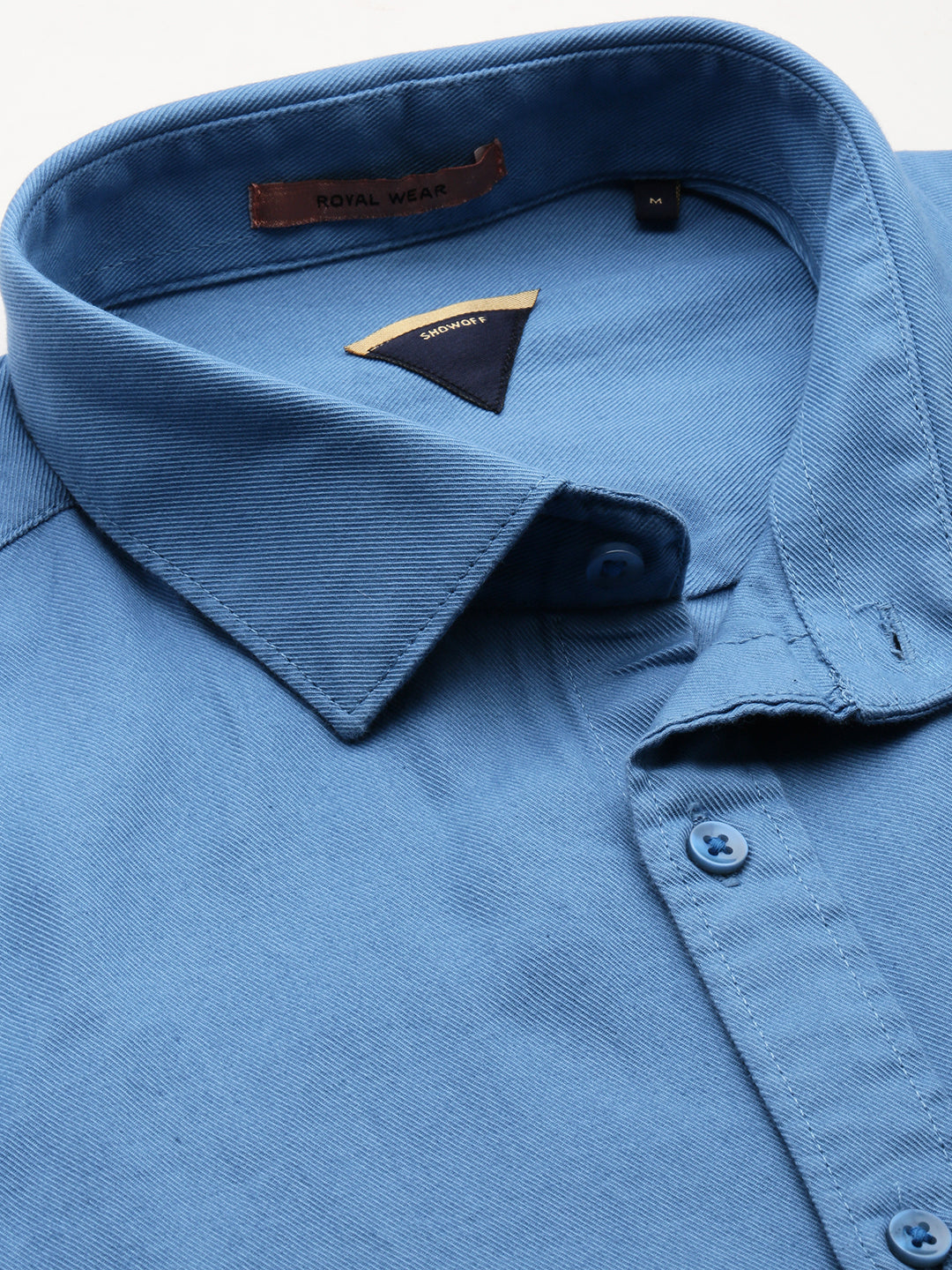 Men Blue Solid Casual Shirt