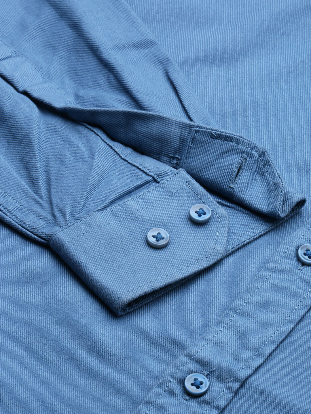 Men Blue Solid Casual Shirt