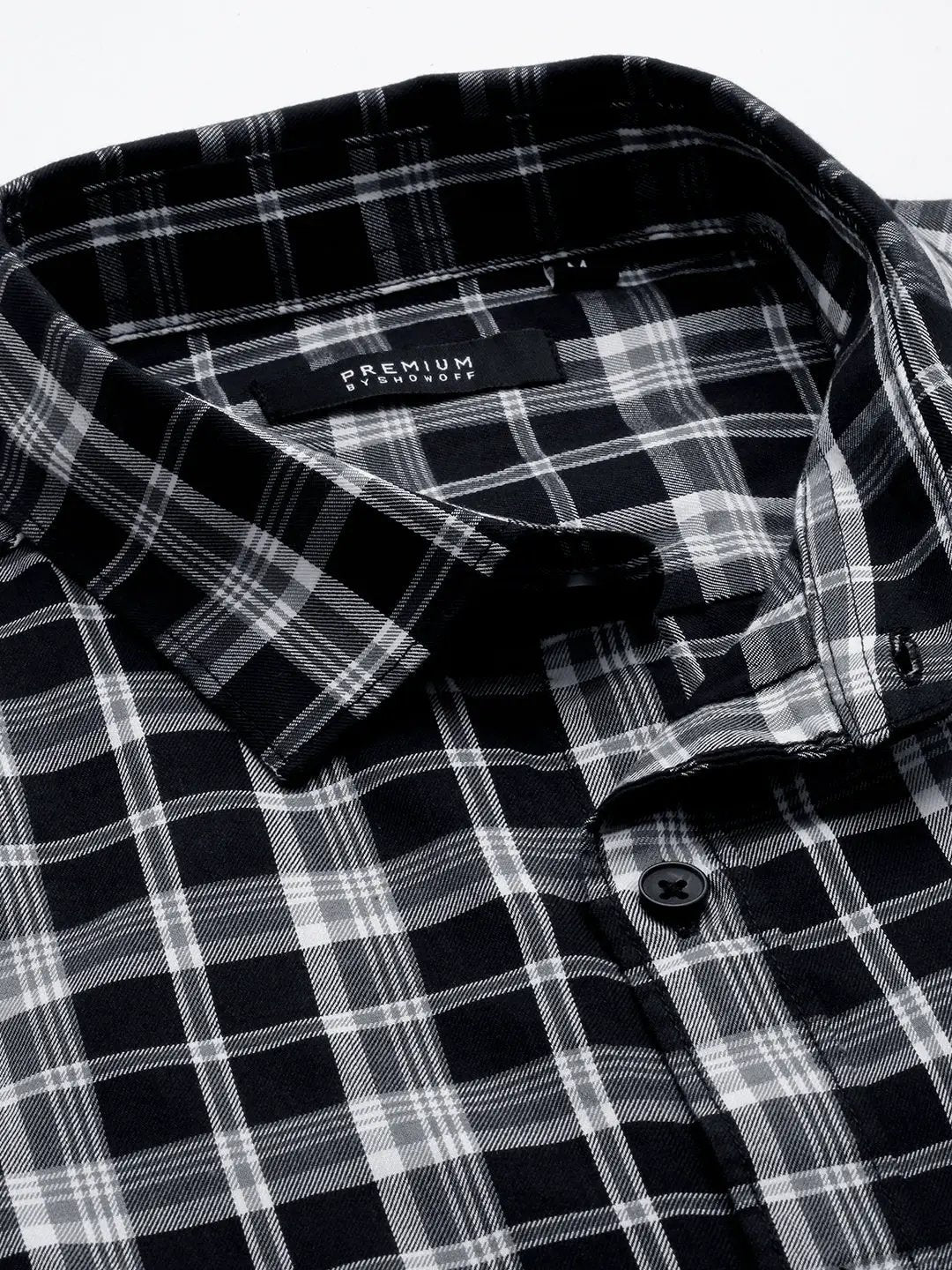 Men's Black Checked Casual Shirt