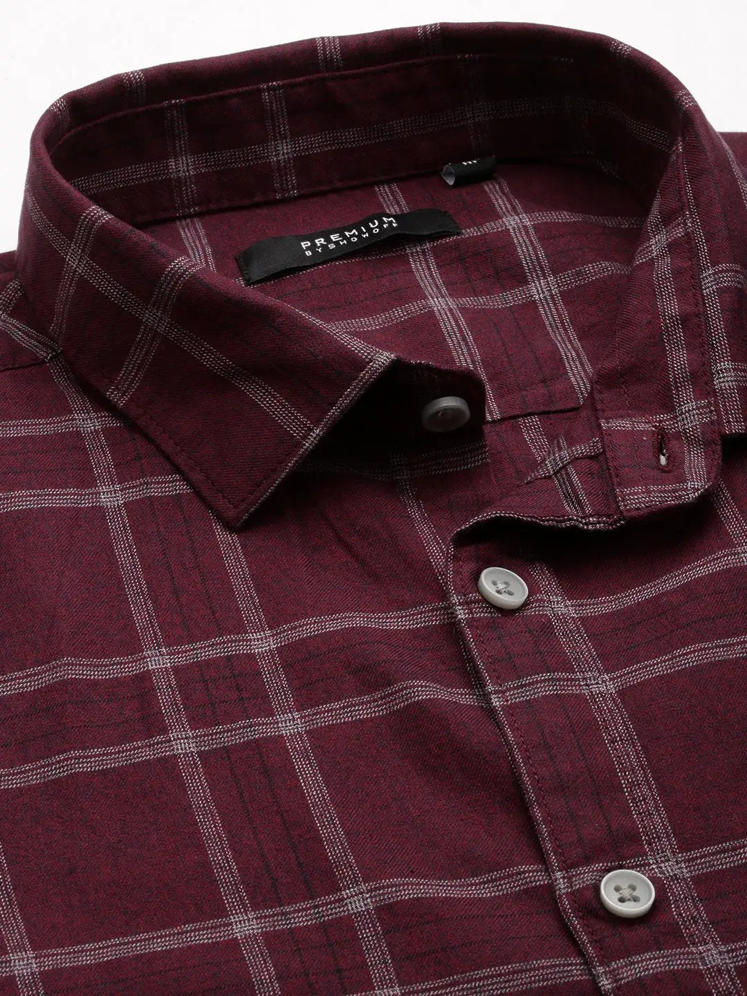 Men's Red Checked Casual Shirt