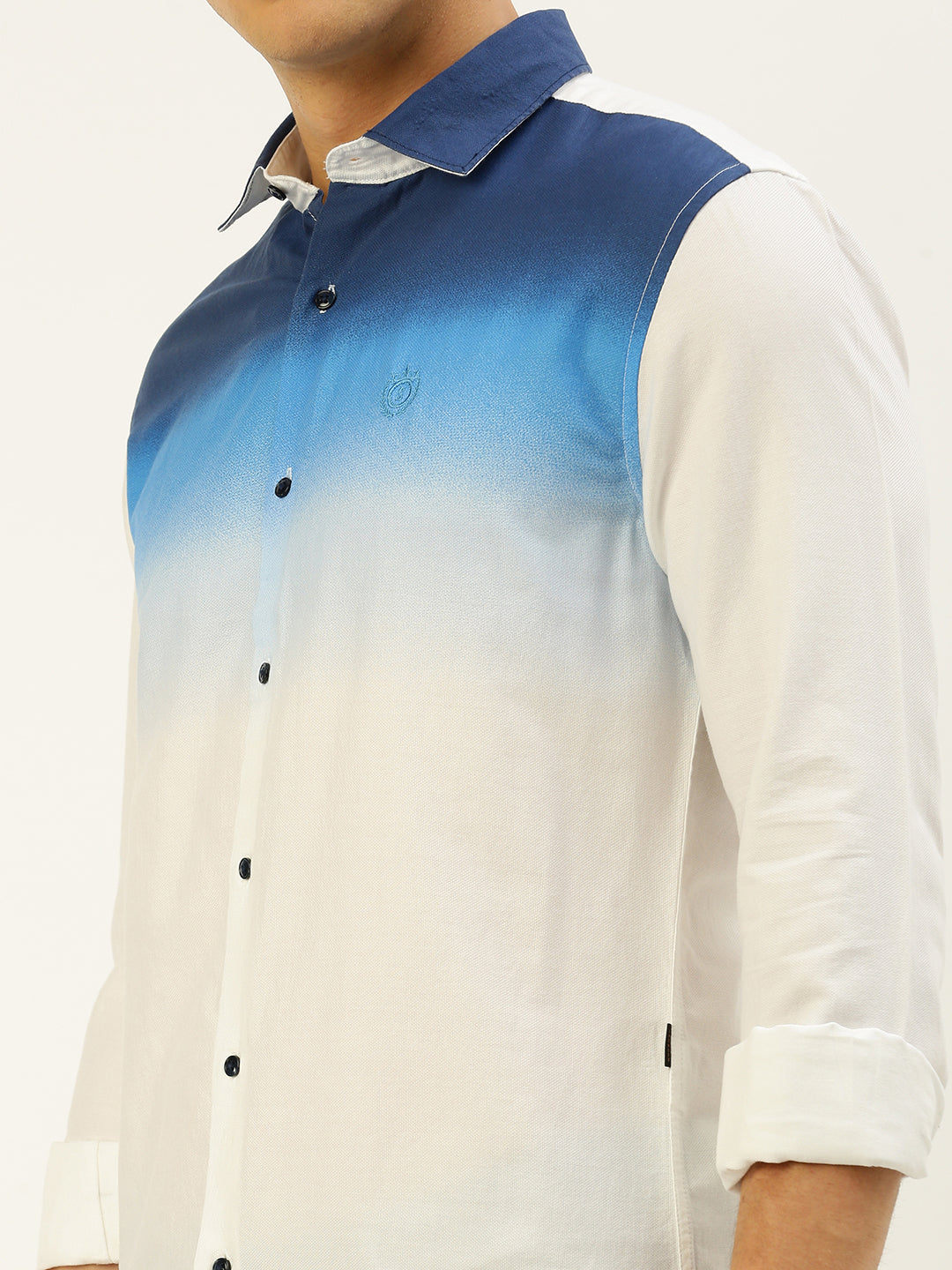 Men White Solid Casual Shirt