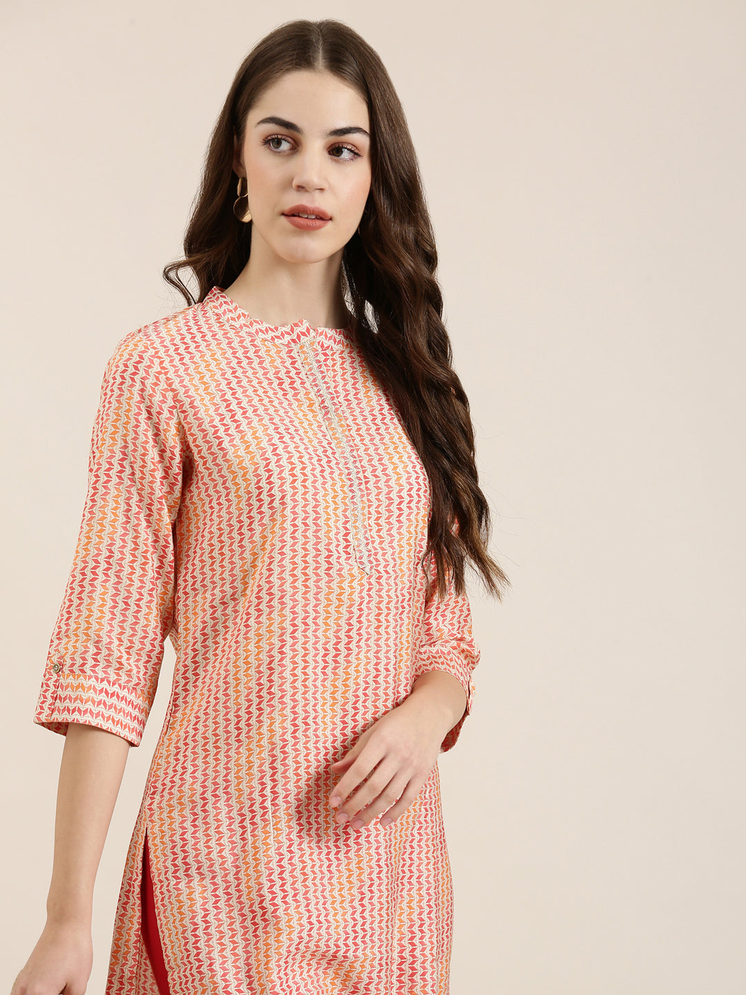 Women Multi Geometrical Straight Kurta