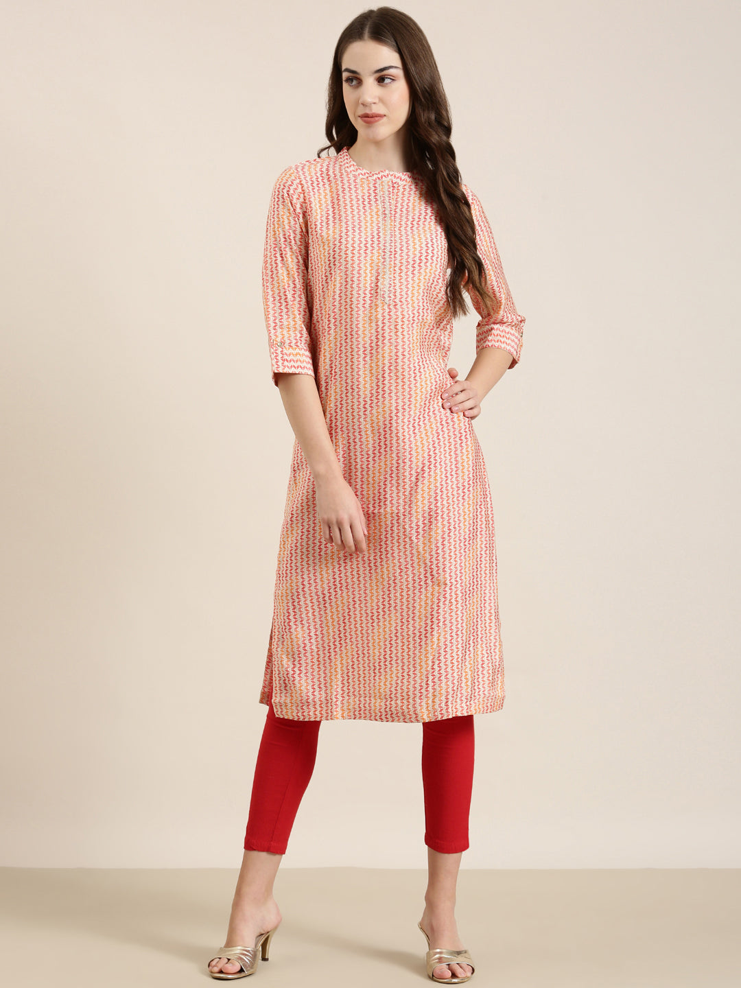 Women Multi Geometrical Straight Kurta