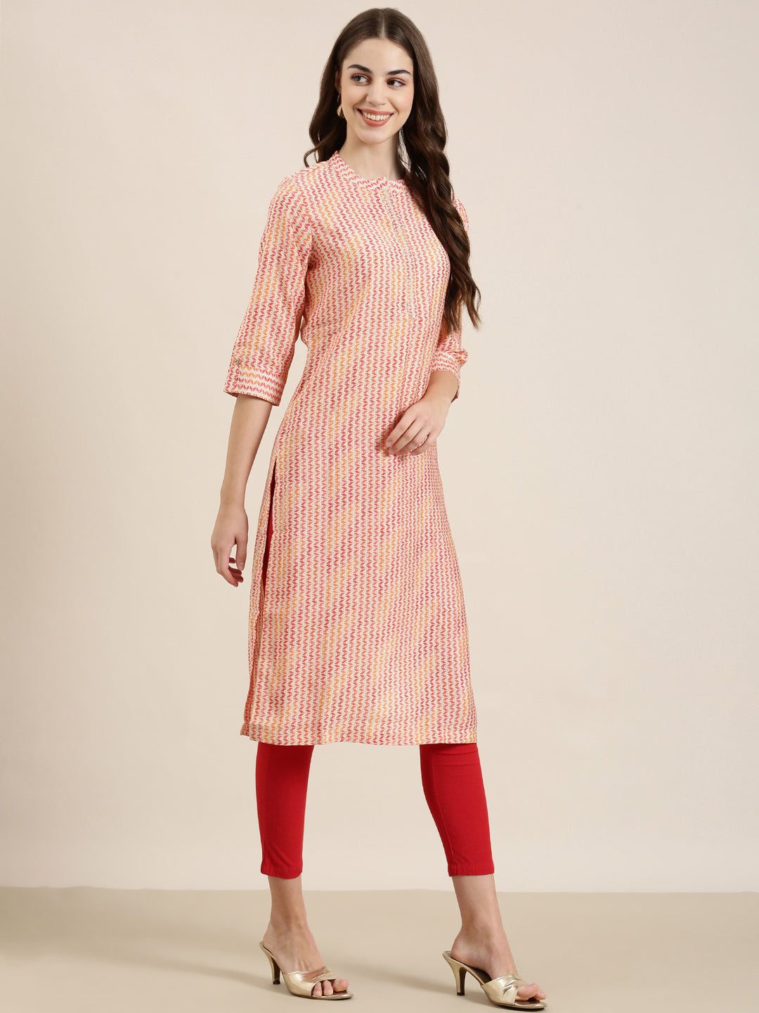 Women Multi Geometrical Straight Kurta