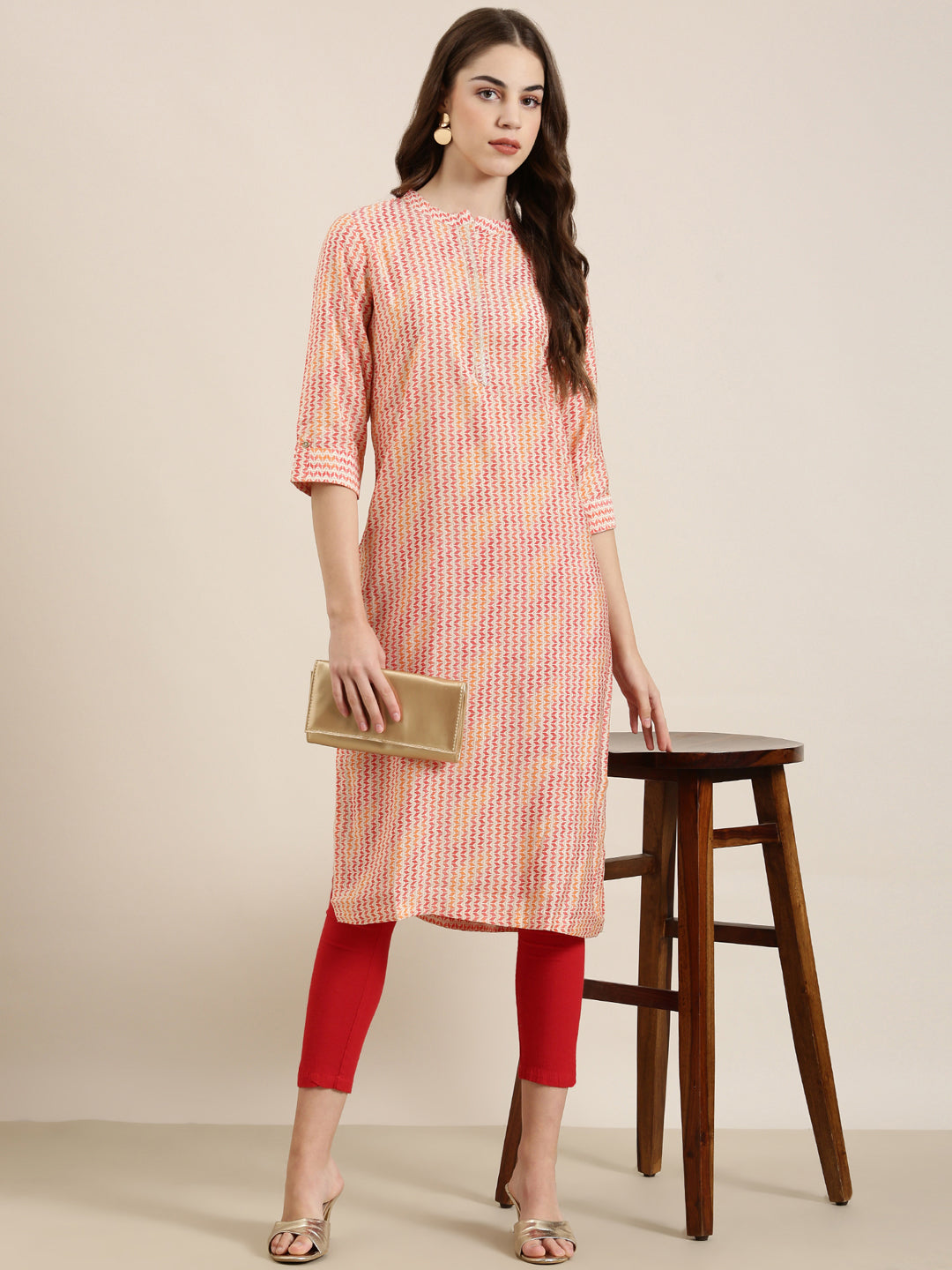 Women Multi Geometrical Straight Kurta