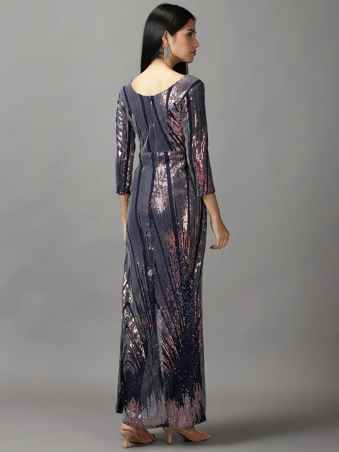 Women's Metallic Embellished Bodycon Dress