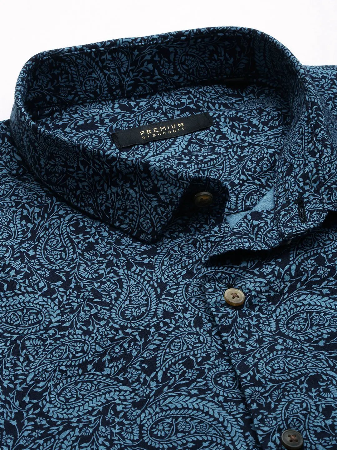 Men's Black Printed Casual Shirt