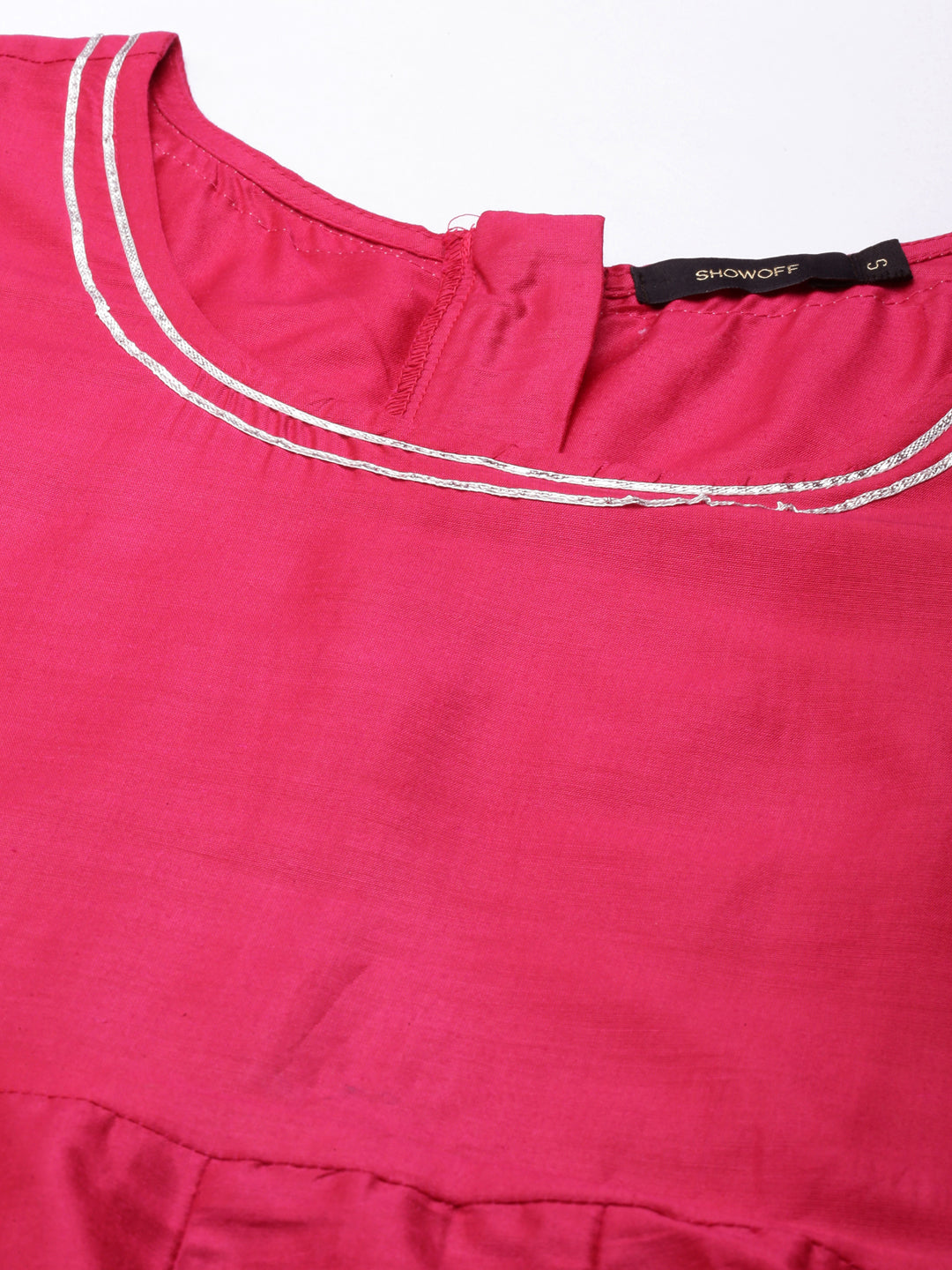 Women Pink Solid Empire Kurta