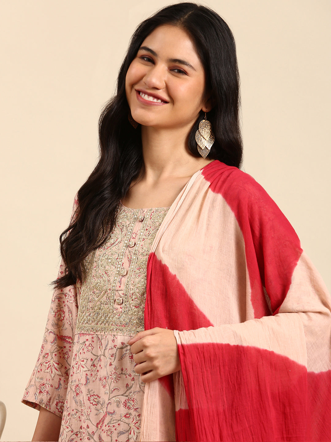 Women's Pink Printed Kurta Set