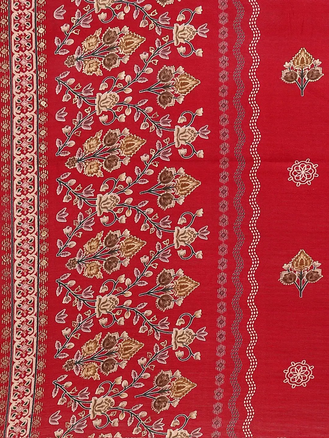 Women's Maroon Printed Kurta Set