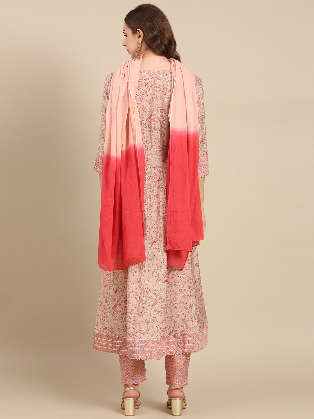 Women's Pink Printed Kurta Set