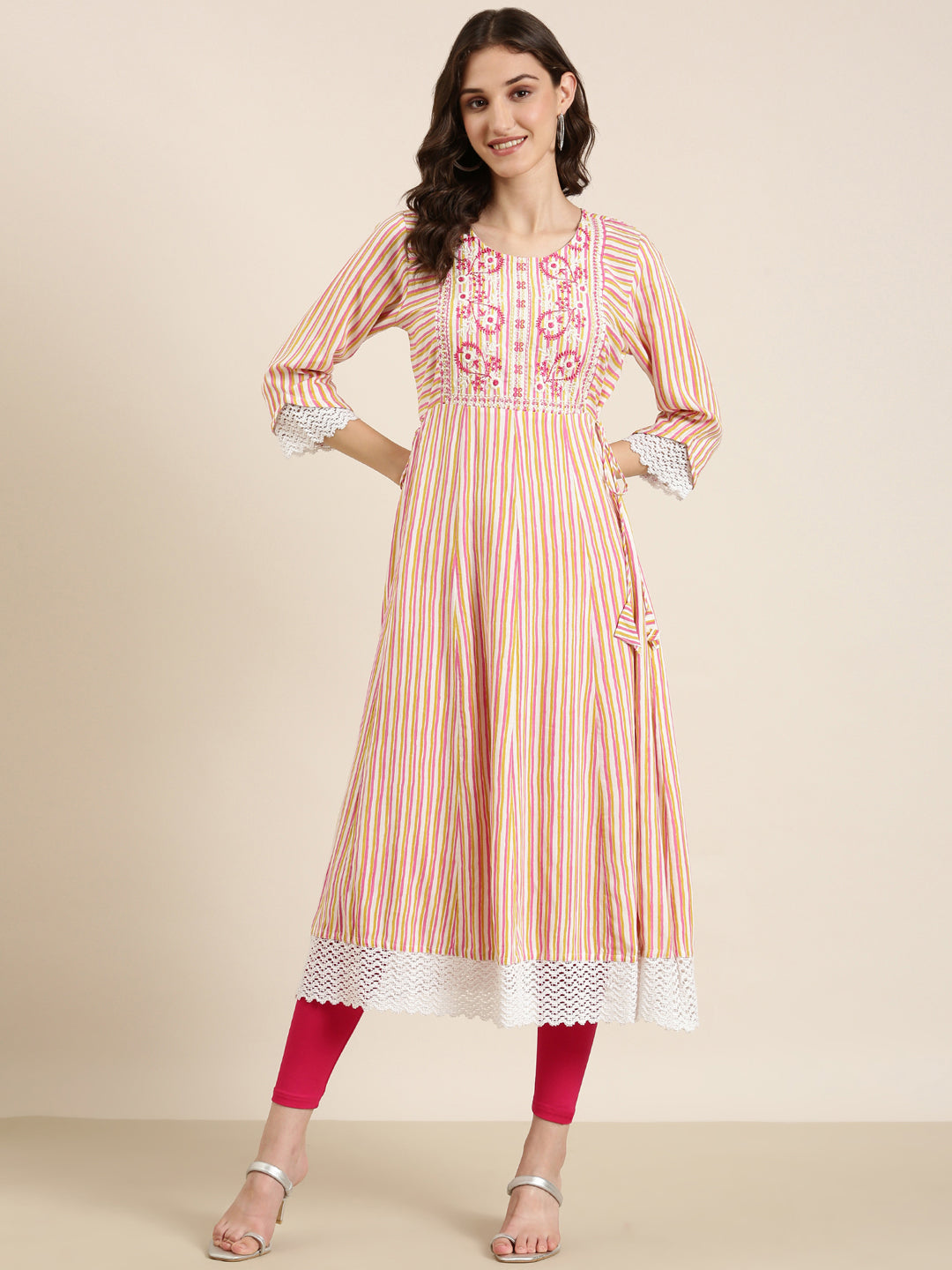 Women Multi Striped A-Line Kurta