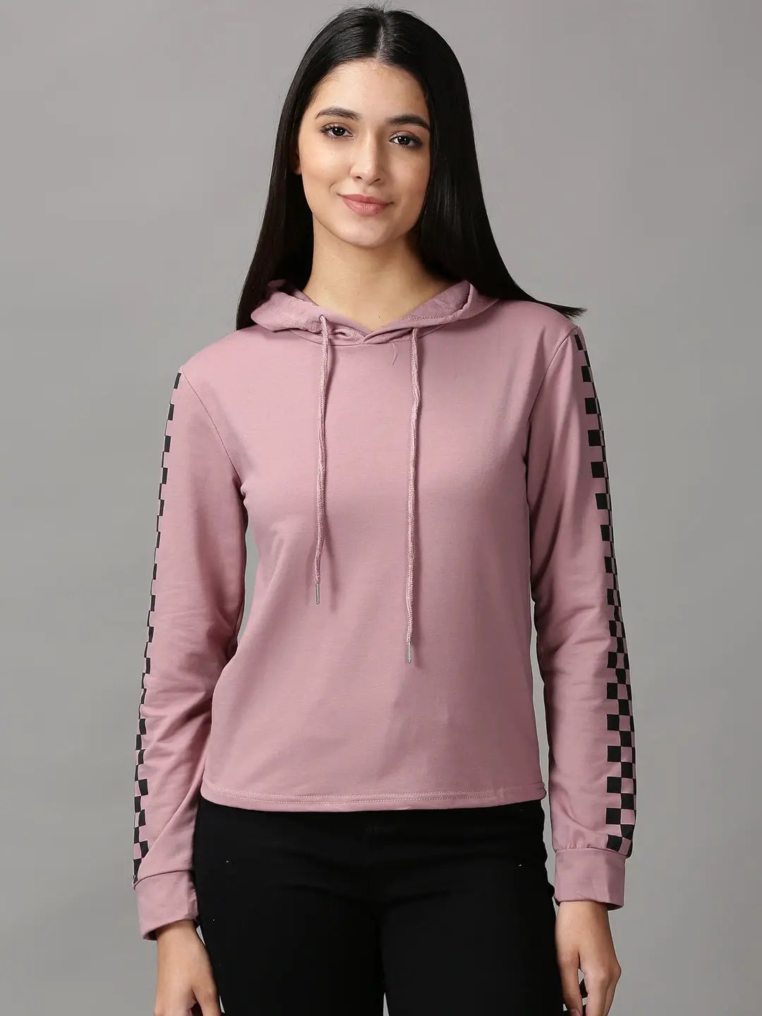 Women's Violet Solid Sweatshirt