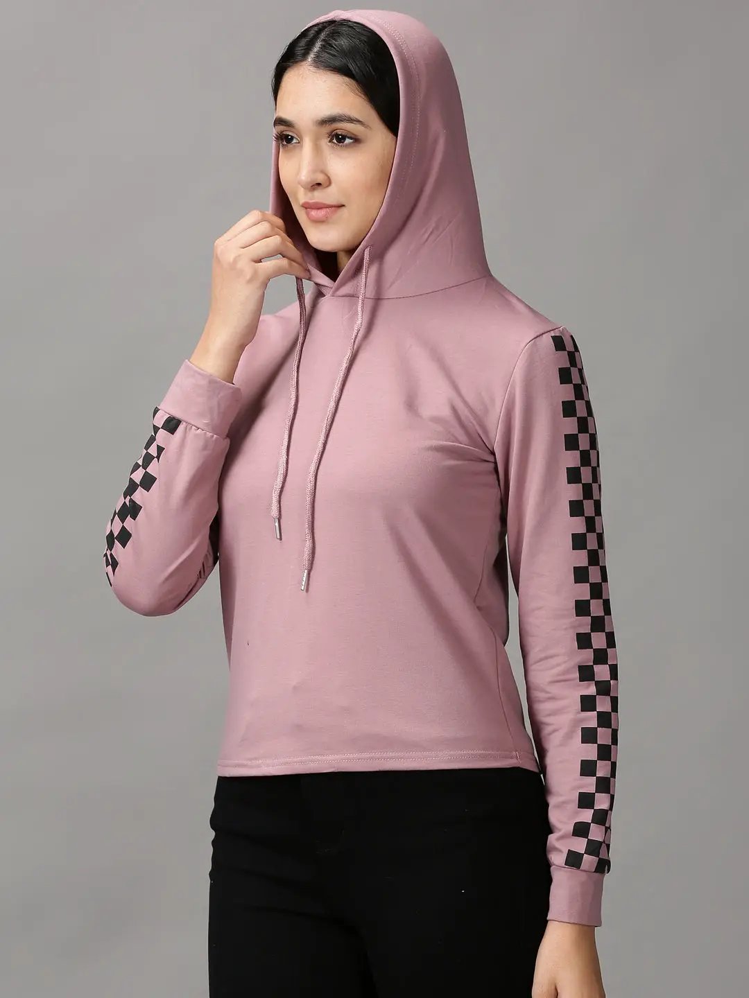 Women's Violet Solid Sweatshirt