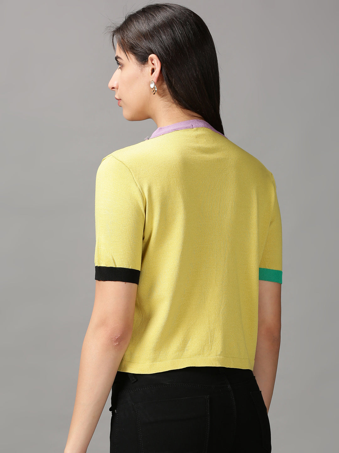 Women's Mustard Solid Top