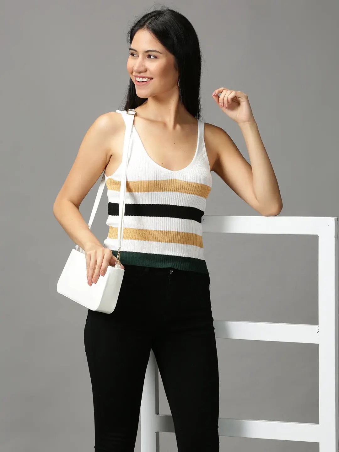 Women's Multi Solid Fitted Top
