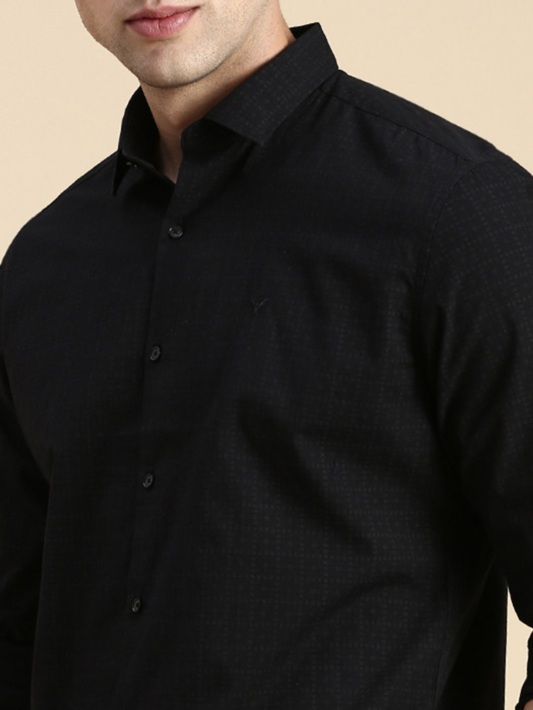 Men Black Checked Casual Shirt