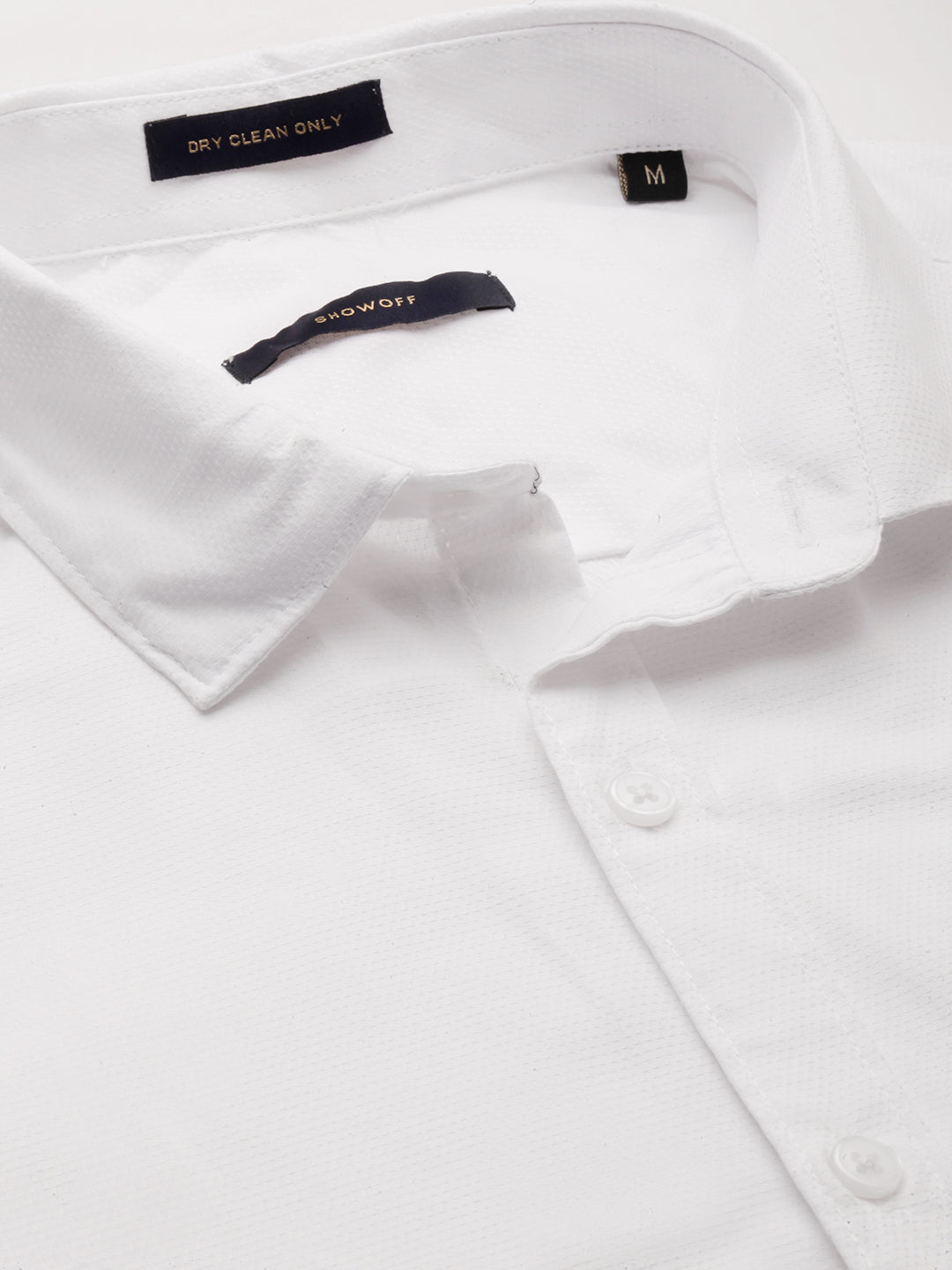 Men White Solid Shirt