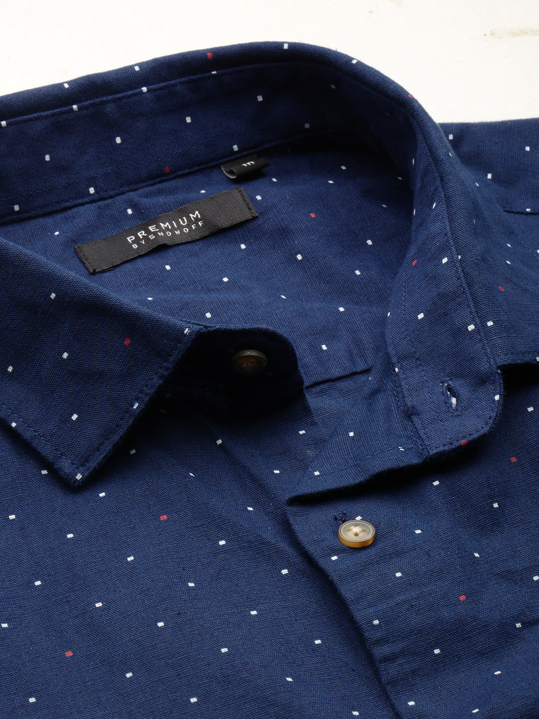 Men Navy Printed Casual Shirt