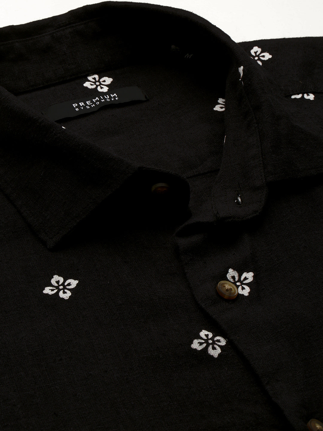 Men Black Printed Casual Shirt