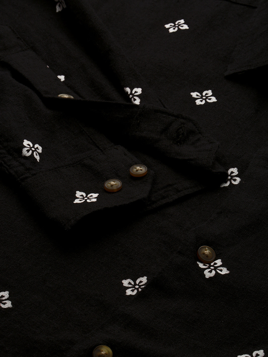 Men Black Printed Casual Shirt