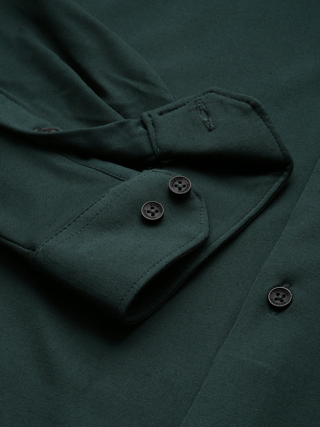 Men Green Solid Casual Shirt