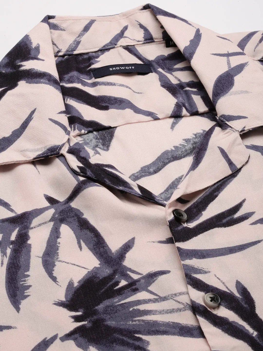 Men's Pink Printed Casual Shirt