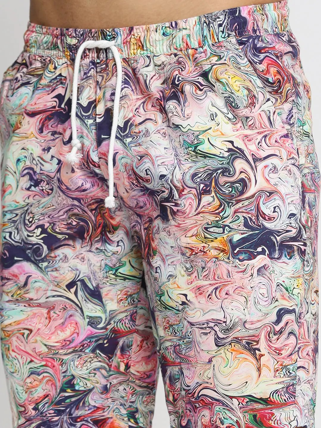 Men's Multi Cuban Collar Printed Over Sized Co-ords Set