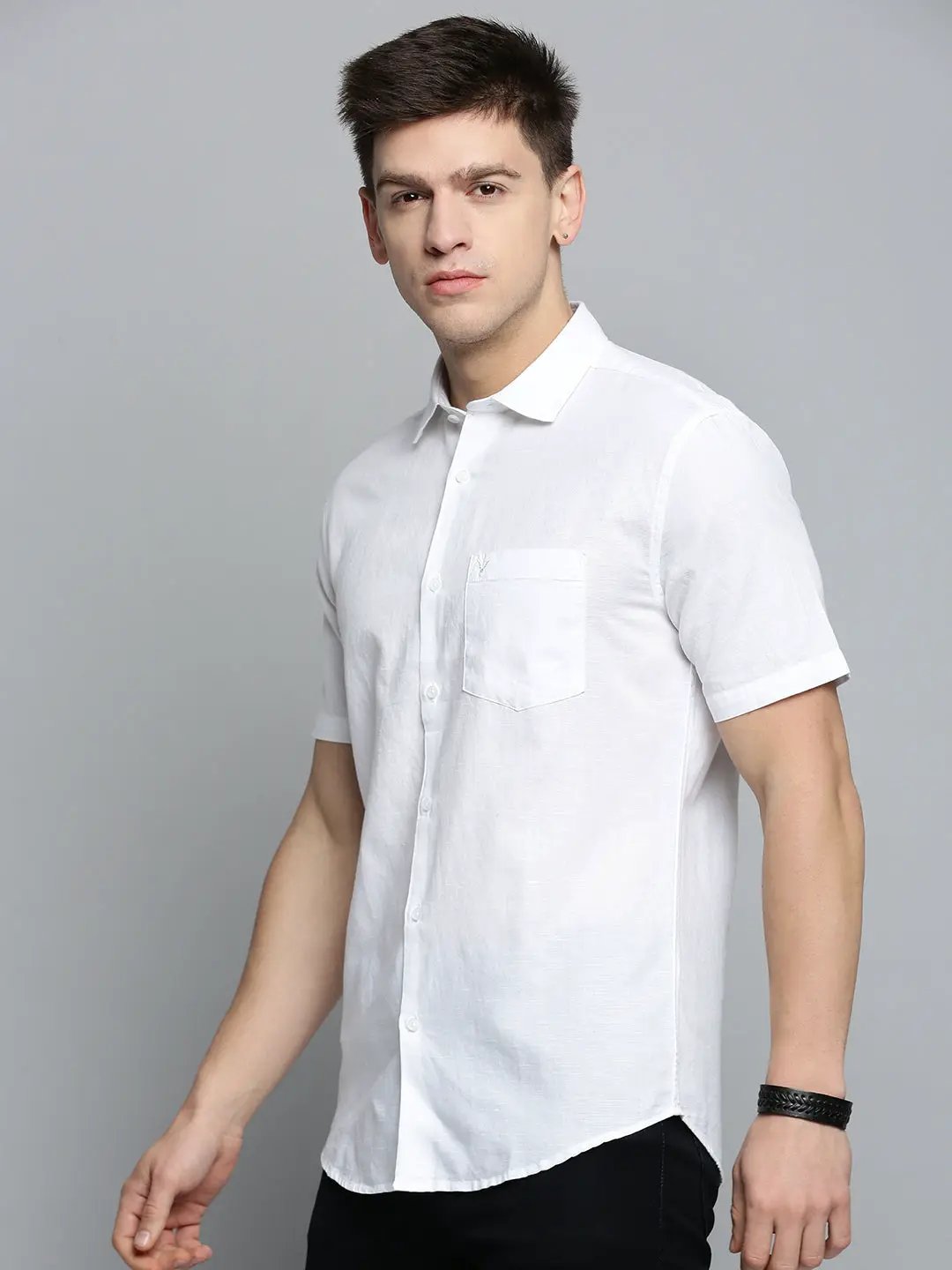 Men's White Comfort Casual Linen Shirt