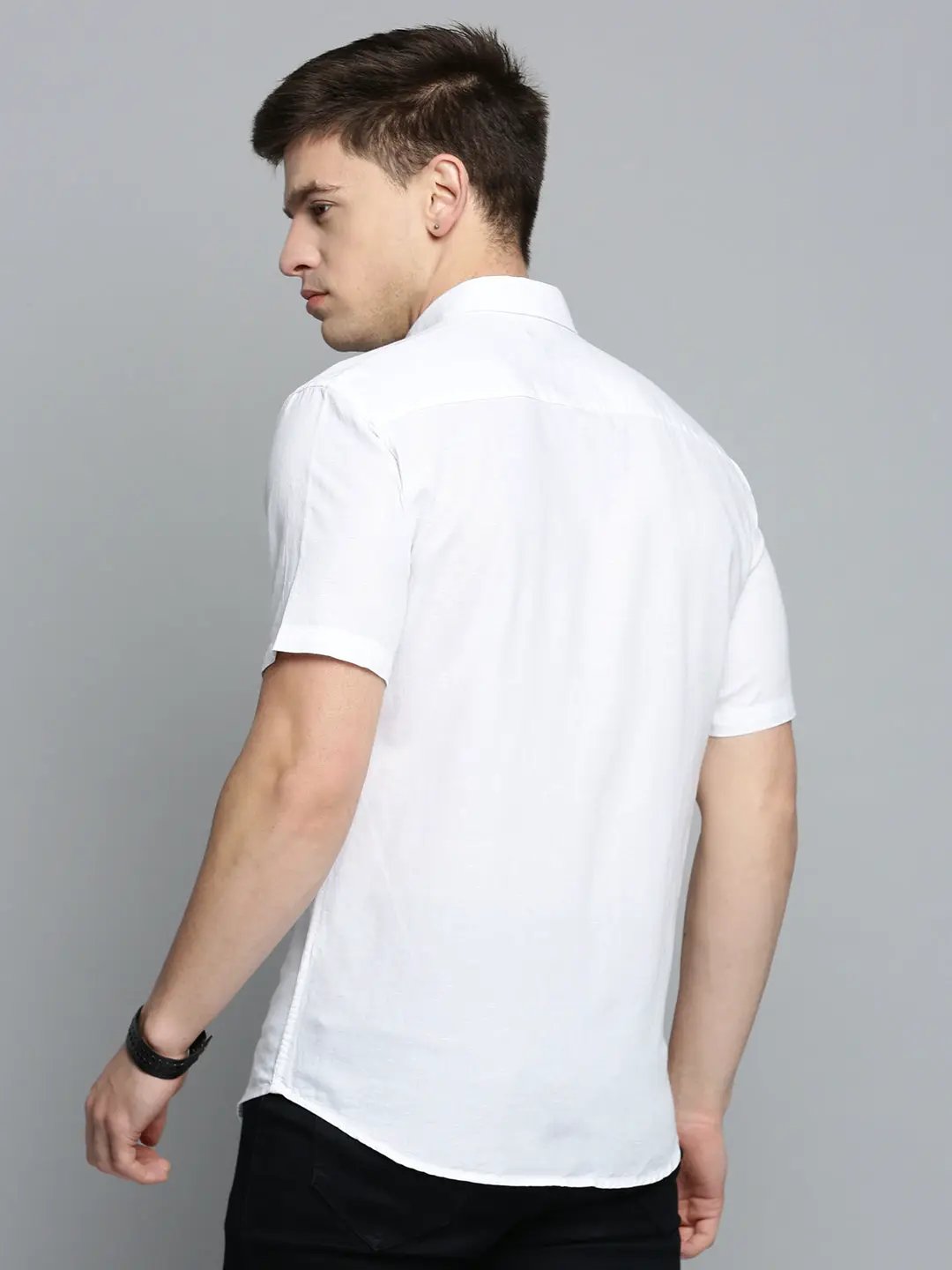 Men's White Comfort Casual Linen Shirt
