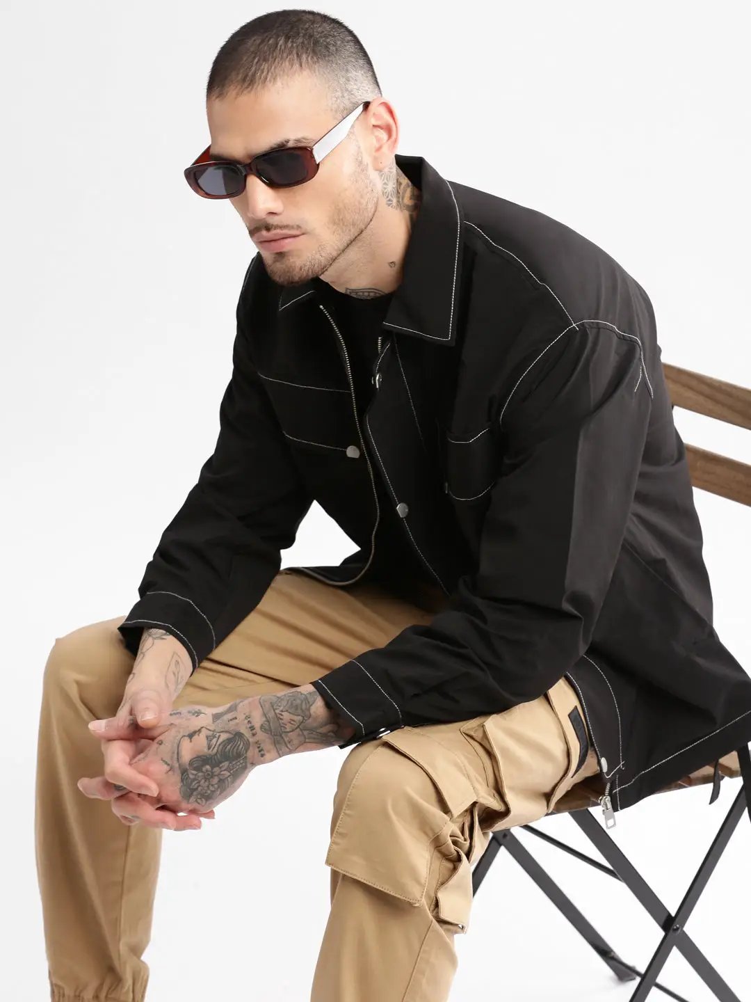 Shop Black Casual Tailored Men's Jacket | SHOWOFFFF