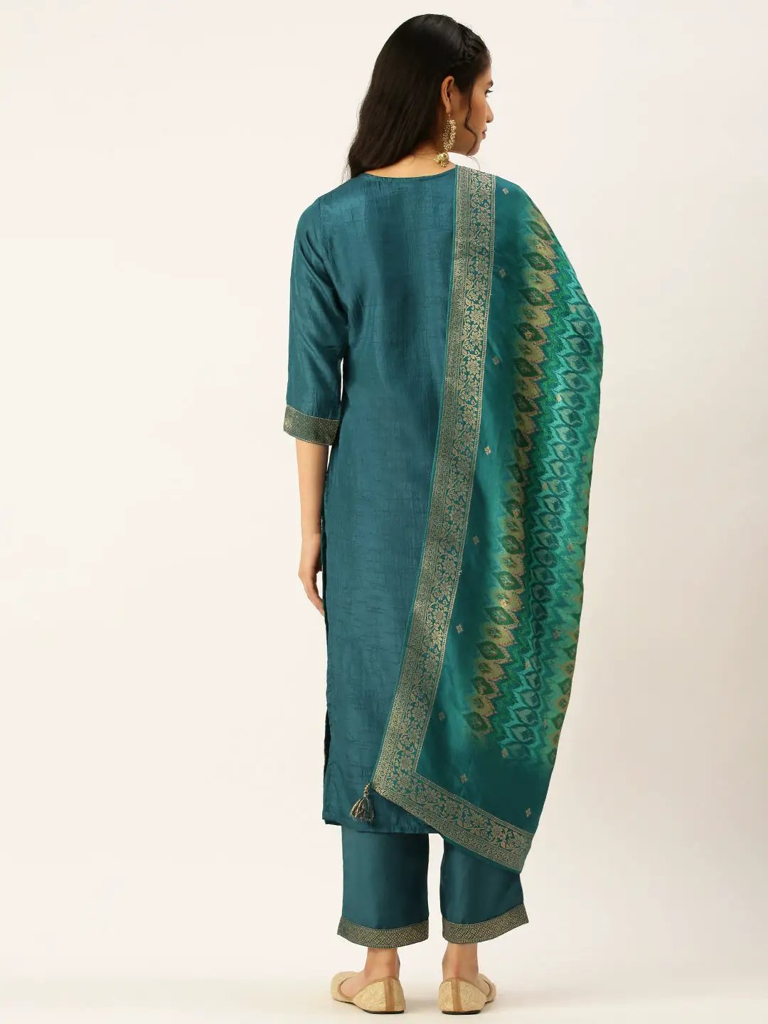 Women's Green Solid Kurta Sets