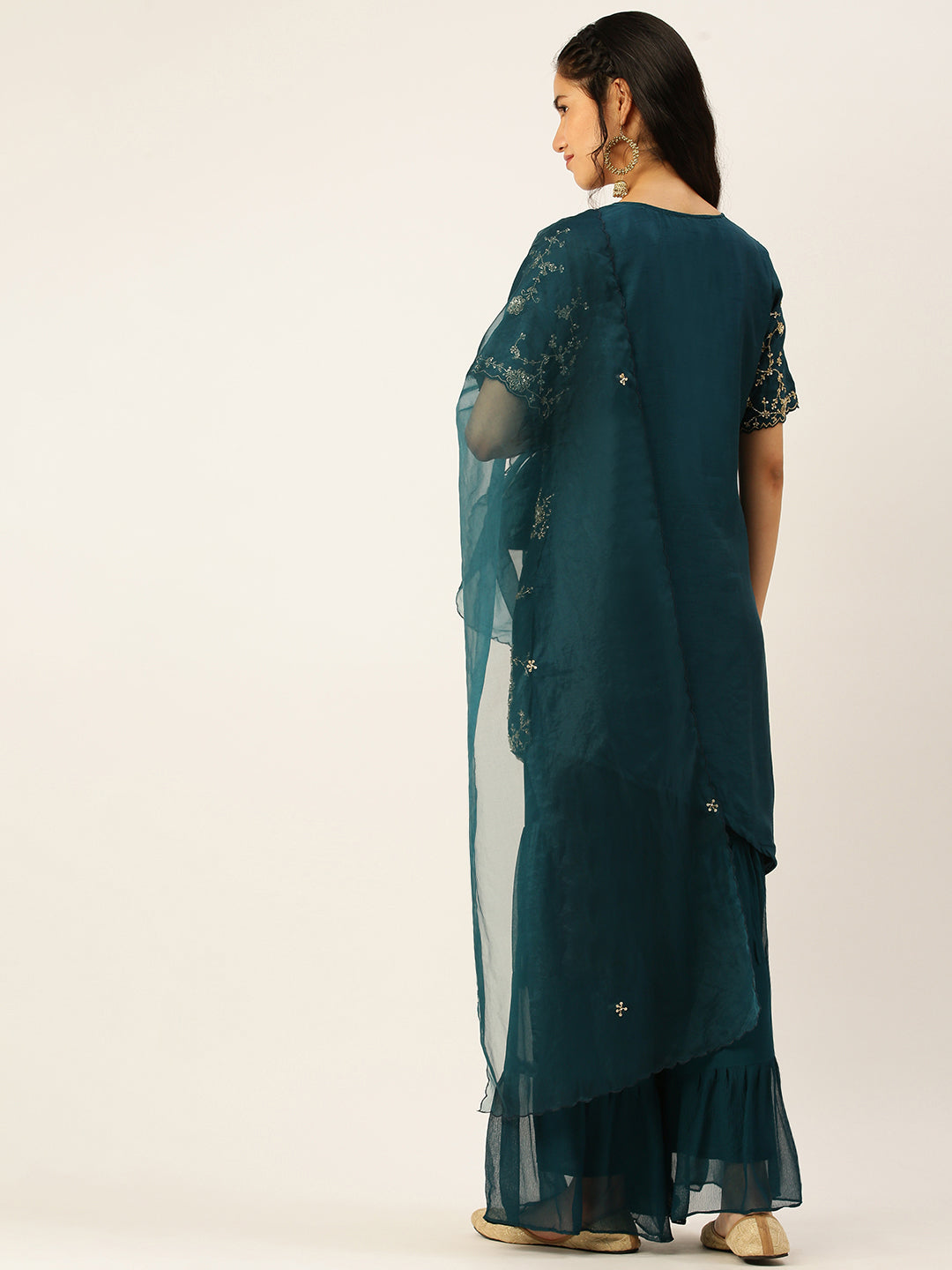 Women's Blue Solid Kurta Sets