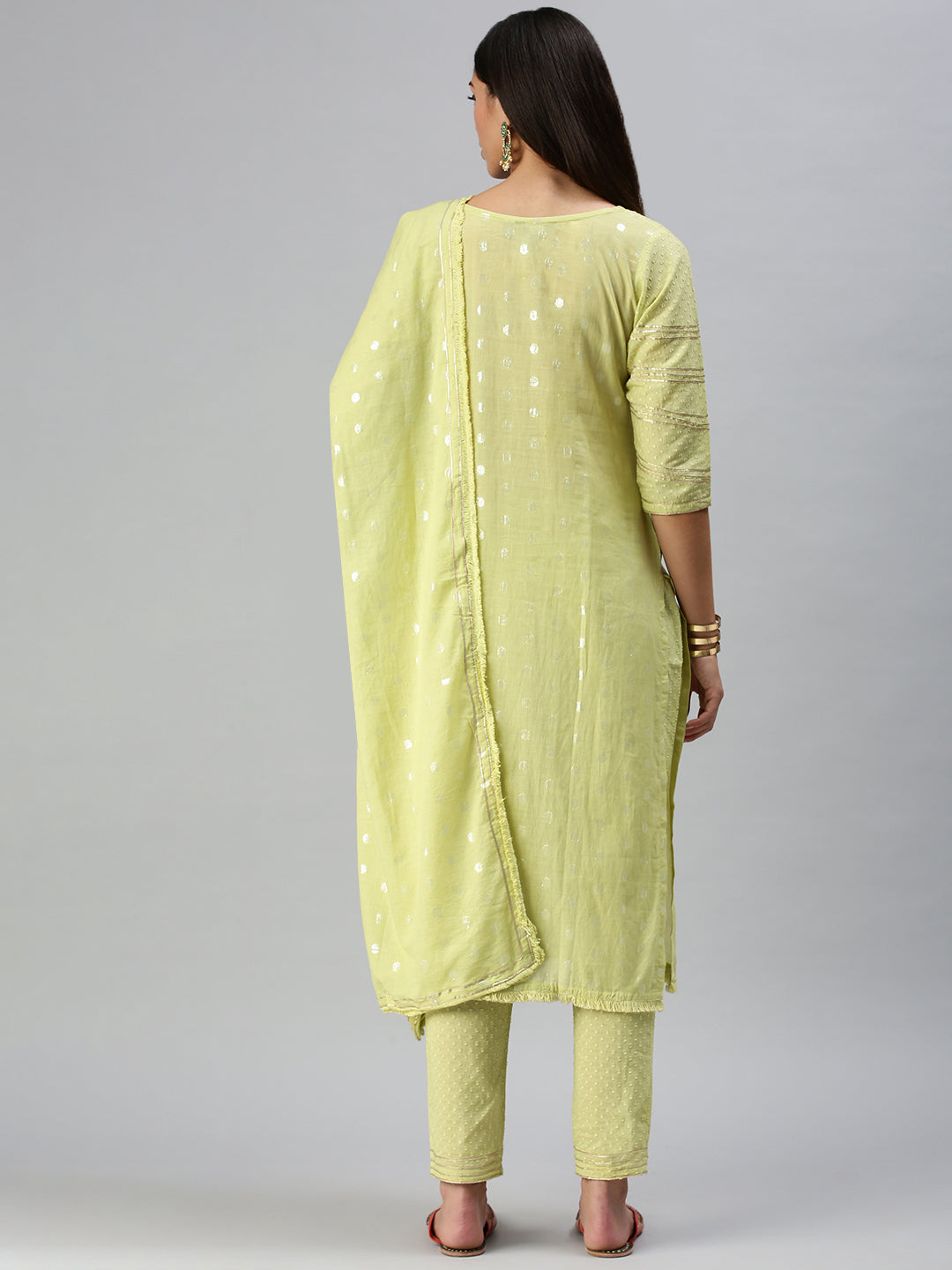 Women's Green Graphics Kurta Sets