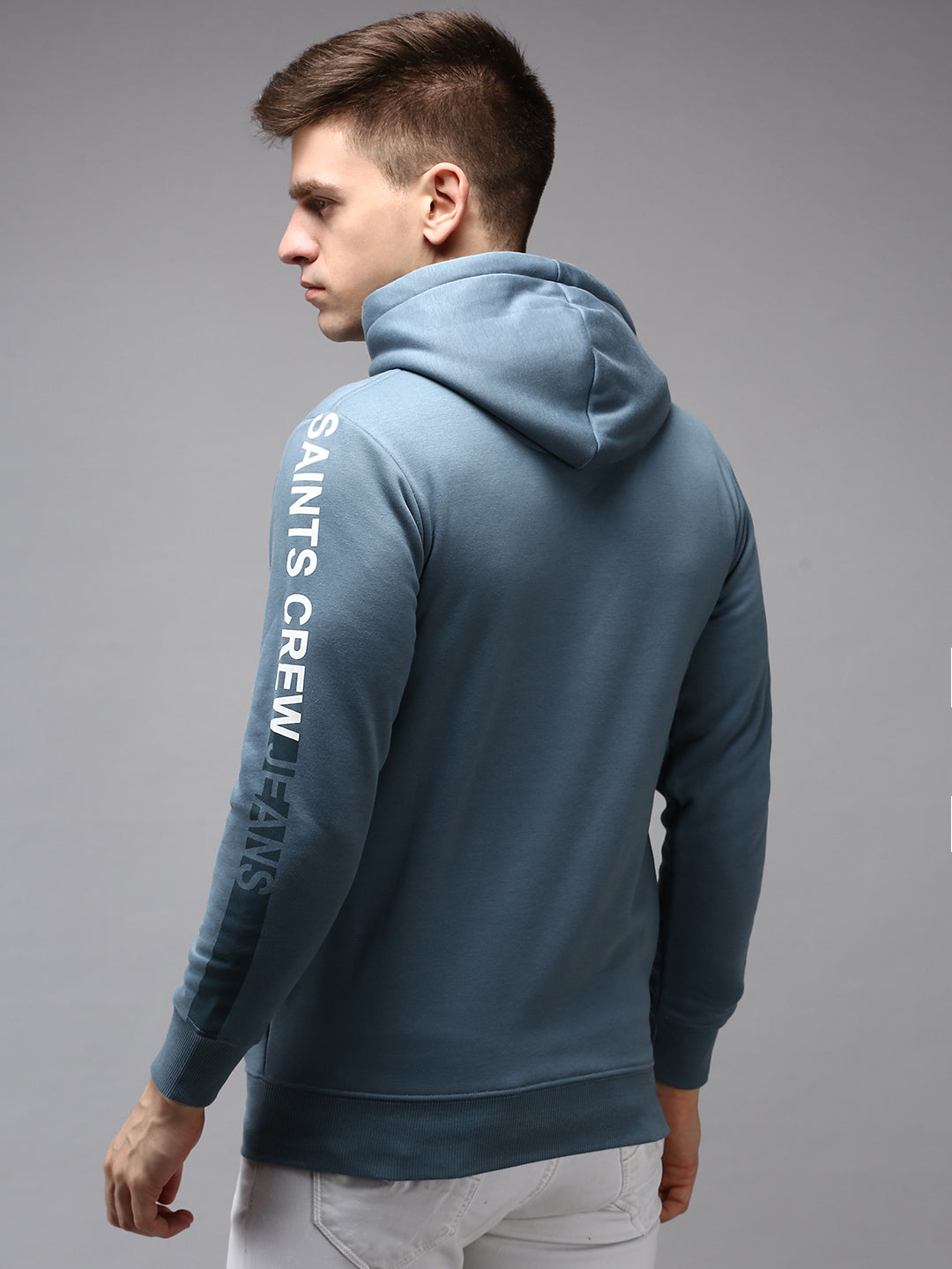 Men Blue Printed Sweatshirt