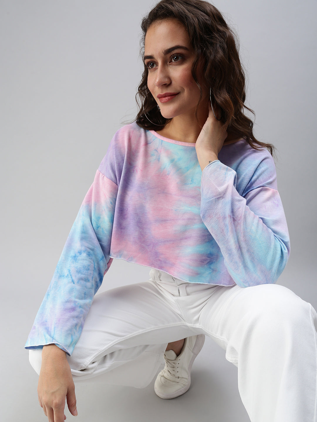 Women's Multi Tie Dye Crop Top